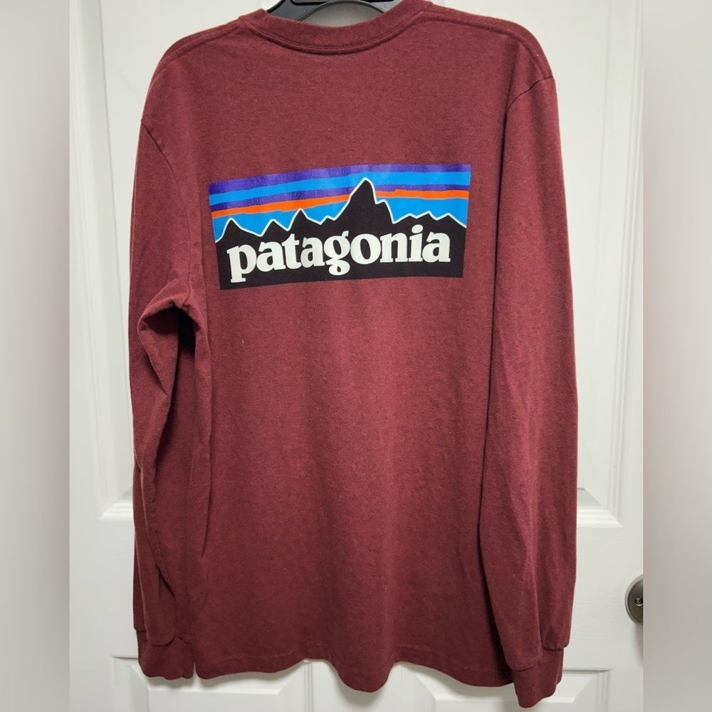 Patagonia Men's Long Sleeve Tee - Burgundy